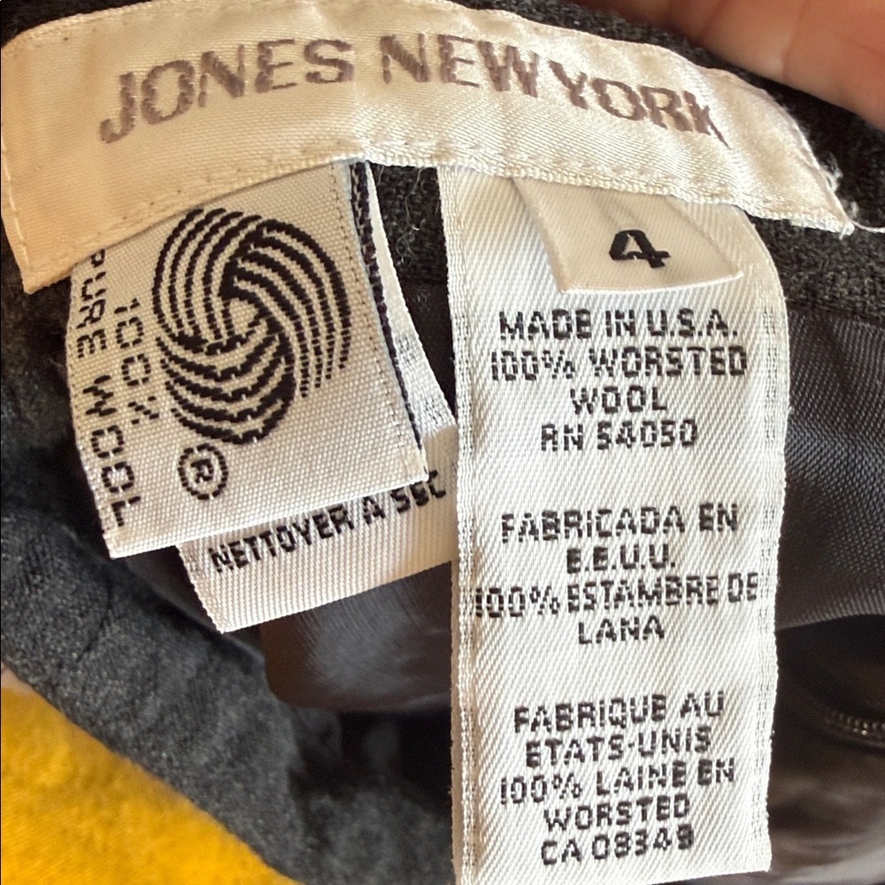 Vintage Jones New York Women’s 100% Wool Pencil Skirt Size 4 made in the USA - Picture 9 of 9